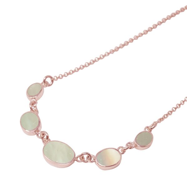 Rose Gold Mother of Pearl Five Stone Choker